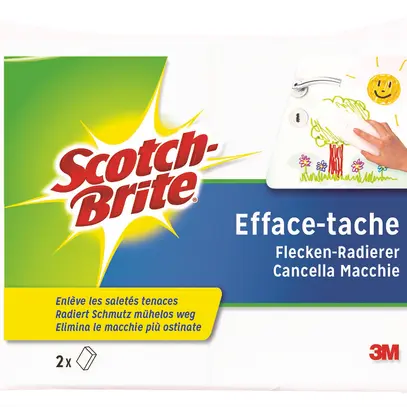 3M Scotch Brite Fleckenradierer weiss, Duo-Pack 