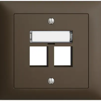 Kit de montage INC EDIZIOdue FKE, sortie droite, pour 2×Keystone, coffee 