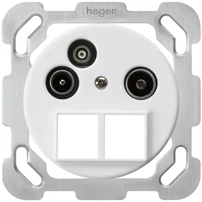 Presa d'antenna INC TV-R-Dati basico HMS B 2GHz 19db bianco 