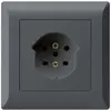 UP-Steckdose kallysto.line T15 anthrazit Schraubklemmen 