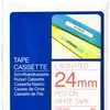Cassette ruban Brother TZe-252 24mm×8m, blanc/rouge 