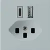 Presa di carica USB kallysto 18W PD 1×tipo A 1×tipo C T23 grigio chiaro 