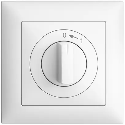 Kit frontale EDIZIOdue 0<-1 bianco 88×88mm per pulsante girevole 