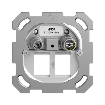 Presa multimedia 4dB INC FH BSM, presa d.derivazione, p.2×RJ45 Keystone 