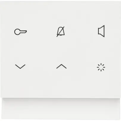 Kit poste audio intérieure AP Hager elcom.touch 2-fils incl.cadre design blanc 