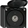 Interruttore a chiave AP robusto IP55 con copertura S0/1P nero 