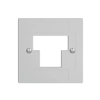 Placca frontale 1×TT,2×RJ45 grigio chiaro ITplus ITM EDIZIOdue 