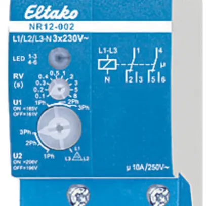 Relè sorveglianza rete AMD Eltako 3×230VAC 2C, NR12-002 