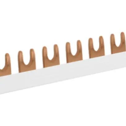 Peigne de raccordement Hager 1P 1L fourche 16mm² 80A 1000×57mm blanc 