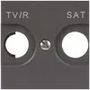 Placca frontale MOS TV/FM/SAT magnesio 2mod 