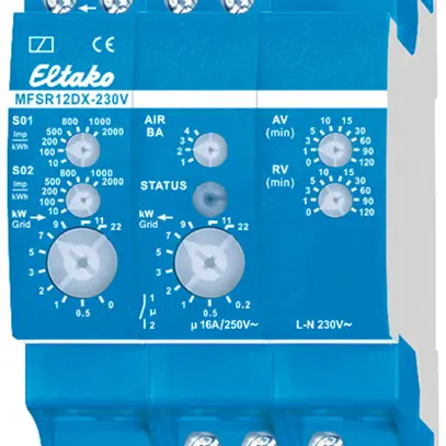 Relè multifunzione AMD Eltako MFSR12DX-230V per contatore bidirezionale 2×S0/IR 