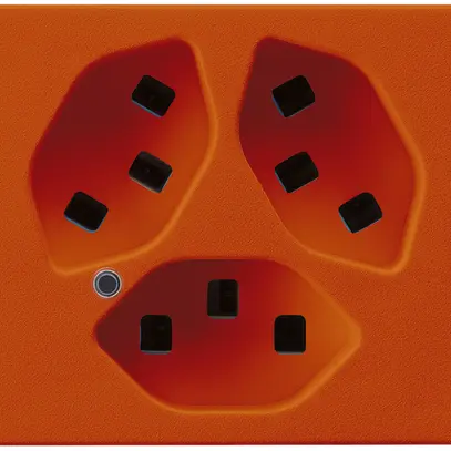 Presa FLF Hager 3×tipo 23 illuminati D arancione 