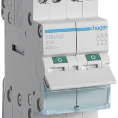 Interrupteur AMD Hager 32A 400V 3 fermeur 0 ouvreur 0 inverseur 2UM 