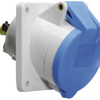 Presa INS CEE Bals obliqua 16A 4P 230V 9h IP44 Ni 85×85mm QC 