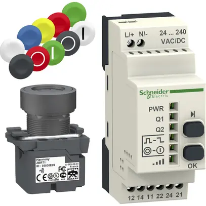 Touche et récepteur RF kit Schneider Electric 24…240VUC 