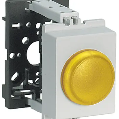 Lampada di segnalazione AMD K&N, 230VAC, 2UM, calotta giallo 