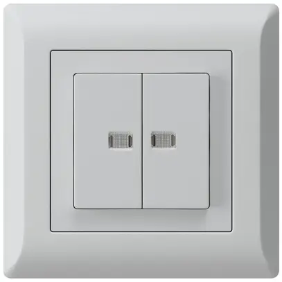 Interrupteur poussoir lumineux ENC kallysto.line 1/3+3/1 avec 2 lentilles grc 