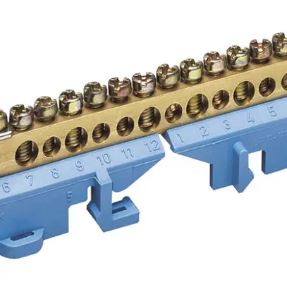 Barrette à bornes neutre Hager 1×25/8×16/8×10mm² 