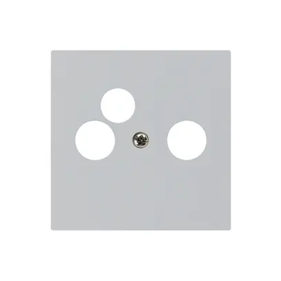 Plaque frontale kallysto gris clair pour R/TV-NET 60×60mm 