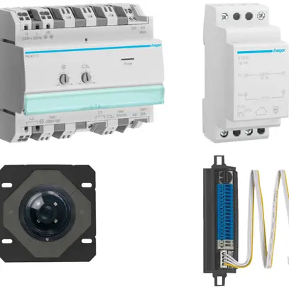 Kit video Hager Basic REK509X 2-fili, per citofono 