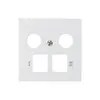Placca frontale kallysto per R&M HWS bianco 2 fori multimedia 