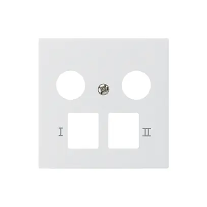 Plaque frontale kallysto pour R&M HWS blanc 2 trous multimédia 