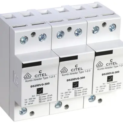 Parafoudre Flury DS 250VG type 1+2+3, 3-pôles 