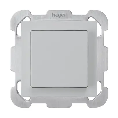 Interrupteur ENC kallysto 3/1L gris clair avec plaque de fixation 