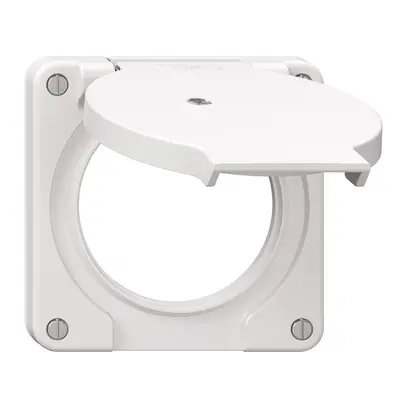 Couvercle avec clapet NEVO Ø60mm pour prise 2-fois lum. bc (joint bc) 