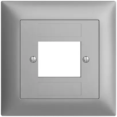 Kit frontal EDIZIOdue silver 88×88mm 4×RJ45 