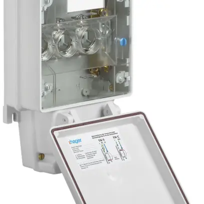 Hausanschlusskasten weber.hse60 63A ein/ab Briden Erdanschluss A8 EER+FEM4 Cu/Al 