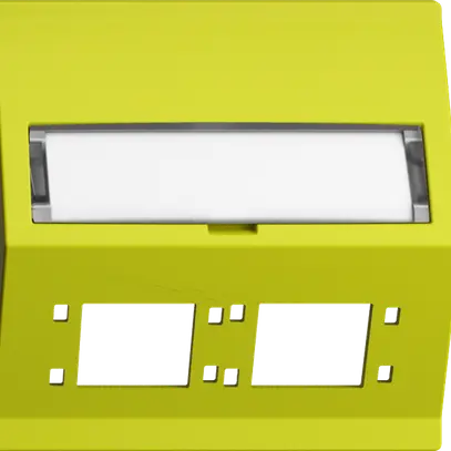 Kit montage INC EDIZIOdue F sortie oblique 2×R&M cat.6A/LC spécial, lemon 