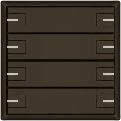 Pulsante KNX RGB EDIZIO.liv SNAPFIX® sensore temp.RGB-LED 4× com.2T ma 