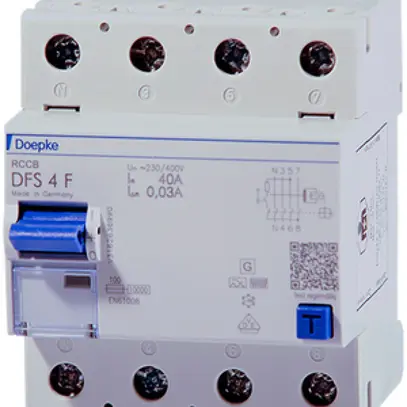 Interruttore differenziale Doepke 100A 30mA 4L tipo F 