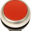 Bouton-poussoir ETN RMQ plat rouge, à rappel, anneau chromé 