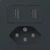Presa di carica USB+T13 SIDUS E 240V max.2400mA antracite 