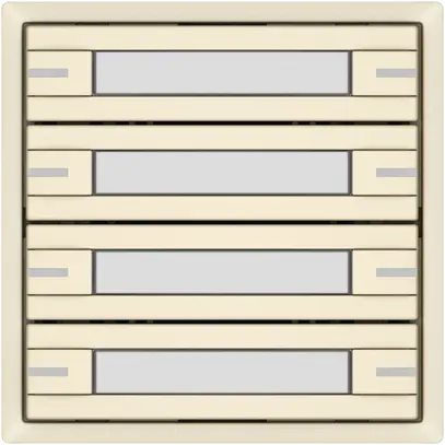KNX-Taster RGB EDIZIO.liv SNAPFIX® Temperaturfüh.RGB-LED Pap.8×T 1-Tbed.cr 