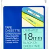 Cassette ruban Brother TZe-741 18mm×8m, vert/noir 