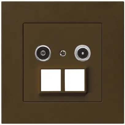 Prise multimédia ENC kallysto.pro R/TV 14dB 2GHz brun 