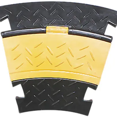 Bogen 30° Demelectric Protector Rubber 2-Kanal 250×48 gelb/schwarz 