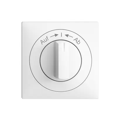 Kit frontale EDIZIOdue Auf->I<-Ab bianco 60×60mm per pulsante girevole 