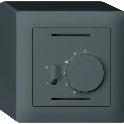 Termostato AP Hager kallysto, con interr.di riscald./raffred., antracite 