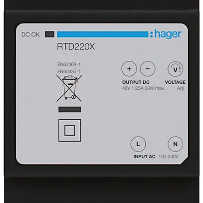 Alimentation Hager 48V 1250mA 3UM 