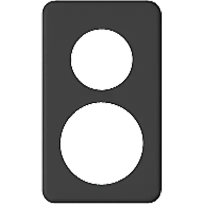 Plaque de recouvrement I-I 43+58mm noir 
