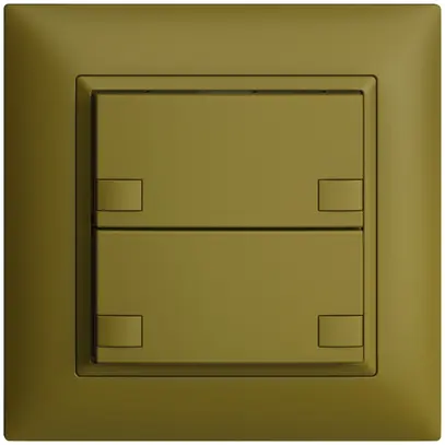 Poussoir ENC KNX 2× EDIZIOdue colore olive RGB sans LED 