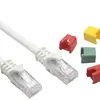 Câble patch RJ45 Ceconet Round, cat.6A U/UTP, rond, codable, blanc, 0.5m 