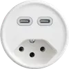 Steckdose USB 2×Typ C + Typ 13 Feller STANDARDdue Q 230V 3000mA weiss 
