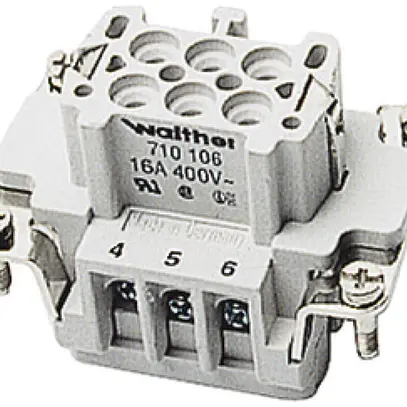 Interno di presa femmina B6 0.5…2.5mm² 20…14AWG con protezione di filo 