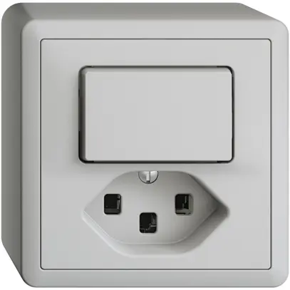 Combinaison AP 3/1L+T23 16A EDIZIOdue gris clair 