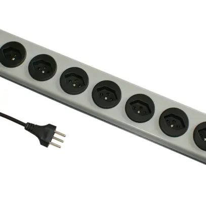 Prise multiple MH 10×T13 PowerLine, Td 3×1mm², 1.5m, noir 